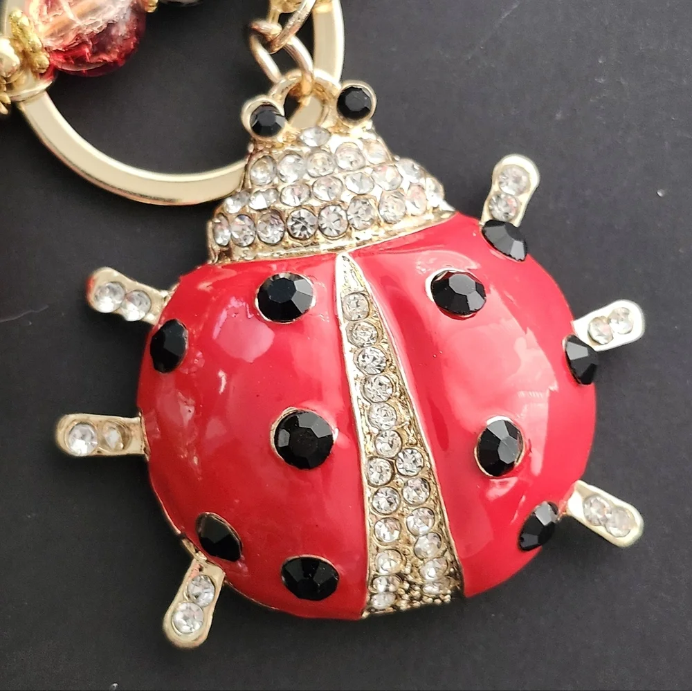 Ladybug Purse Charm or Keychain Handcrafted